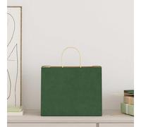 vidaXL Sacs en papier 250 pcs avec poignées vert 32x22x24 cm, sac en papier, sac cadeau en papier, sac cadeau en papier, sac