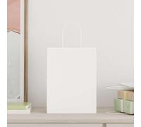 vidaXL Sacs en papier avec poignées 50 pcs 21x11x28 cm blanc