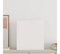 vidaXL Sacs en Papier 50 pcs avec poignées Blanc 45x17x48 cm, Sac en Papier, Sac Cadeau en Papier, Sac Cadeau en Papier, Sac