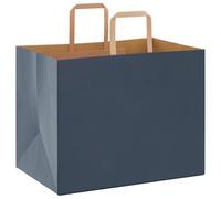 vidaXL Sacs en papier 50 pcs avec poignées bleu 32x22x24 cm, sac en papier, sac cadeau en papier, sac cadeau en papier, sac