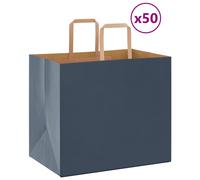 Vidaxl Sacs En Papier 50 Pcs Avec Poignées Bleu 32x22x28 Cm