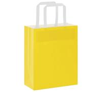 vidaXL Sacs en Papier 50 pcs avec poignées Jaune 18x8x22 cm, Sac Cadeau en Papier