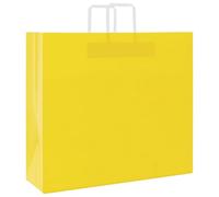 vidaXL Sacs en papier 50 pcs avec poignées jaune 54x15x49 cm, sac en papier, sac cadeau en papier, sac cadeau en papier, sac