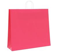 vidaXL Sacs en papier 50 pcs avec poignées rose 54x15x49 cm, sac en papier, sac cadeau en papier, sac cadeau en papier, sac