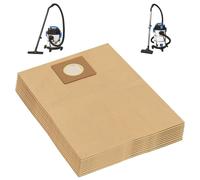 vidaXL Sacs en papier pour aspirateur sec et humide 10 pcs Marron