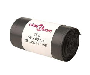 vidaXL Sacs poubelles 250 pcs noir 35 L