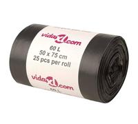 vidaXL Sacs poubelles 60 L – 250 pcs – Noir