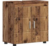 vidaXL Salle de bain lavabo armoire avec porte bois ancien 60 x 34 x 63 cm