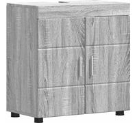 vidaXL Salle de bain lavabo armoire gris Sonoma 60 x 34 x 63 cm