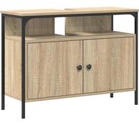 vidaXL Salle de bains Armoire de lavabo avec porte Marron 80 x 30 x 60 cm