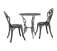 Ensemble de bistro - vidaXL - 47858 - Aluminium coulé - 1 table et 2 chaises - Design élégant