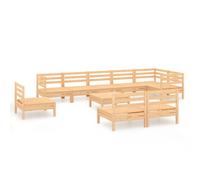 Vidaxl Salon De Jardin 10 Pcs Bois De Pin Massif