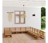 Vidaxl Salon De Jardin 11 Pcs Bois De Pin Massif