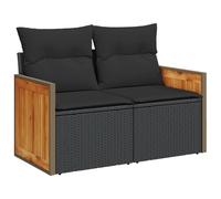 Vidaxl Salon De Jardin 12 Pcs Avec Coussins Noir Résine Tressée