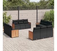 Salon de jardin modulable resine tressee noir 12 pieces x 59 x 69 12 personnes