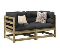 Vidaxl Salon De Jardin 2 Pcs Bois De Pin Imprégné
