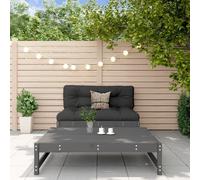 Vidaxl Salon De Jardin 2 Pcs Gris Bois Massif De Pin