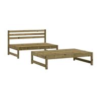 vidaXL Salon de Jardin 2 pcs, Mobilier de Patio, Mobilier de Terrasse, Meubles de Jardin, Ensemble de Canapés d'Extérieur, Bois de Pin Imprégné