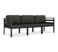 Vidaxl Salon De Jardin 3 Pcs Avec Coussins Aluminium Anthracite