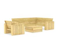 Vidaxl Salon De Jardin 3 Pcs Bois De Pin Imprégné