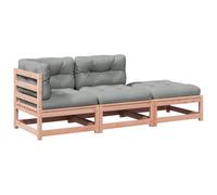 vidaXL Salon de Jardin 3 pcs et Coussins Bois Massif Sapin de Douglas, Ensemble de canapés d'extérieur, Ensemble de canapés de Jardin, canapé d'extérieur modulable