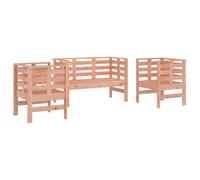 vidaXL Salon de Jardin 3 pcs, Sièges avec Accoudoirs, Chaises avec Dossier, Meuble de Terrasse Patio, Scandinave, Bois 825147