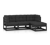 Vidaxl Salon De Jardin 4 Pcs Avec Coussins Bois De Pin Massif