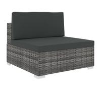 Vidaxl Salon De Jardin 4 Pcs Avec Coussins Gris Résine Tressée