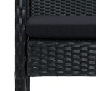 Vidaxl Salon De Jardin 4 Pcs Avec Coussins Résine Tressée Noir