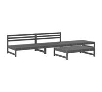 Vidaxl Salon De Jardin 4 Pcs Gris Bois Massif De Pin