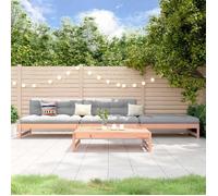 vidaXL Salon de Jardin 4 pcs, Banc avec Dossier, Ensemble de Meubles avec Table Basse Patio Terrasse, Rustique, Bois Massif 3186597