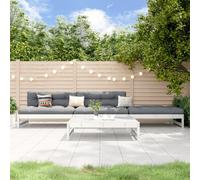 Vidaxl Salon De Jardin 4 Pcs Blanc Bois De Pin Massif