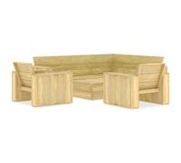 Vidaxl Salon De Jardin 4 Pcs Bois De Pin Imprégné