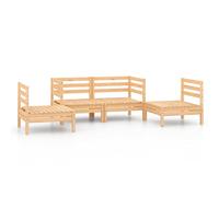 vidaXL Salon de Jardin 4 pcs Bois de pin Massif