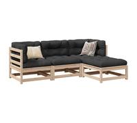 Vidaxl Salon De Jardin 4 Pcs Bois Massif De Pin