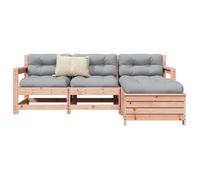 Salon de jardin 4 pcs bois massif sapin de douglas, ensemble de canapés d'extérieur, ensemble de canapés de jardin, canapé d'extérieur modulable