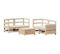 vidaXL Salon de Jardin 5 pcs Bois de pin Massif, Ensemble de canapés d'extérieur, Ensemble de canapés de Jardin, canapé d'extérieur modulable