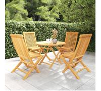 Ensemble à manger de jardin 5 pcs Bois de teck massif bois G