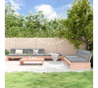 Salon de Jardin avec Coussins Meubles Terrasse Patio 6 pcs Bois Massif vidaXL