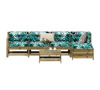 Vidaxl Salon De Jardin 6 Pcs Bois De Pin Imprégné