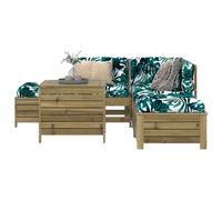 Vidaxl Salon De Jardin 6 Pcs Bois De Pin Imprégné