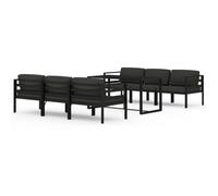 Vidaxl Salon De Jardin 7 Pcs Avec Coussins Aluminium Anthracite