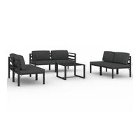 Vidaxl Salon De Jardin 7 Pcs Avec Coussins Aluminium Anthracite