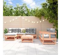 Vidaxl Salon De Jardin 7 Pcs Avec Coussins Bois Massif Douglas