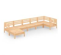 Vidaxl Salon De Jardin 7 Pcs Bois De Pin Massif