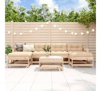 vidaXL Salon de jardin 7 pcs Bois de pin massif 3186389