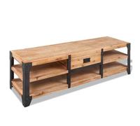 vidaXL Meuble TV 140 x 40 x 45 cm Bois d'acacia massif