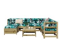 vidaXL Salon de Jardin 8 pcs Bois de pin imprégné