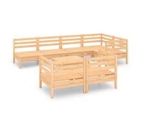 Vidaxl Salon De Jardin 8 Pcs Bois De Pin Massif