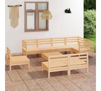 vidaXL 9-delige Loungeset massief grenenhout3082899 Bois G